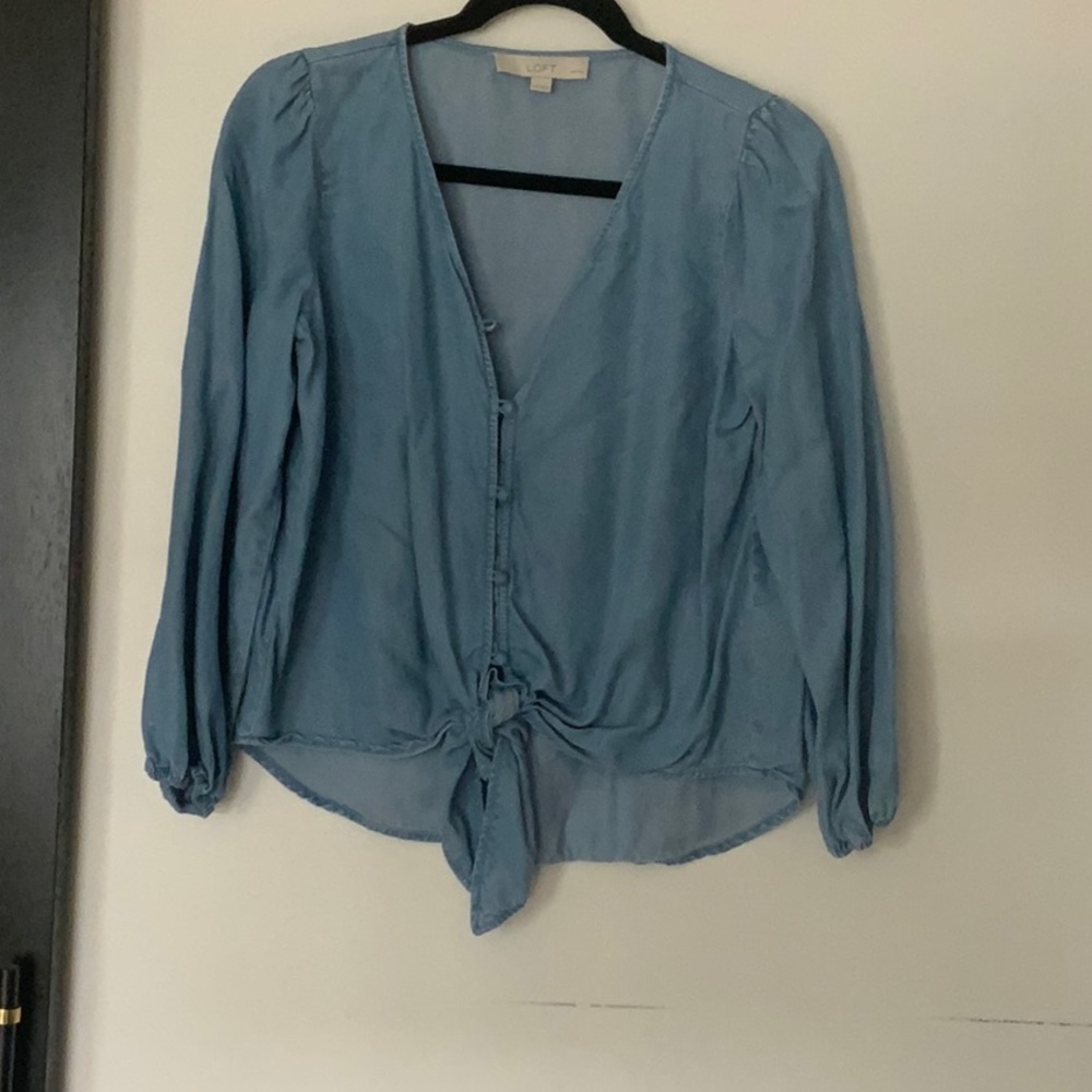 Loft XSP light blue Jean blouse